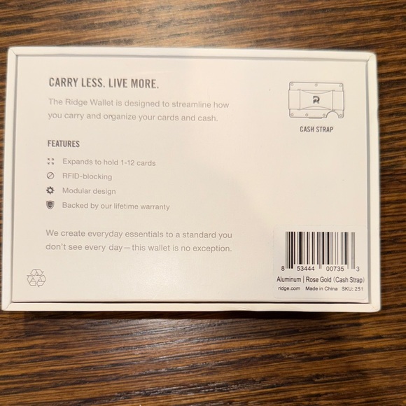 The Ridge Rose gold Wallet - Picture 6 of 6